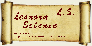 Leonora Selenić vizit kartica
